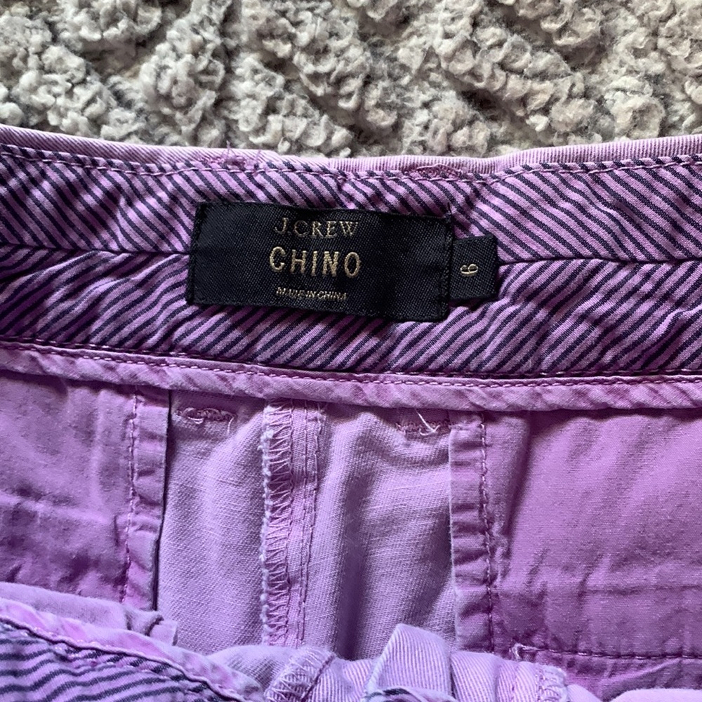 J. Crew Chino Shorts — Lavender — Size 6 - Picture 5 of 5